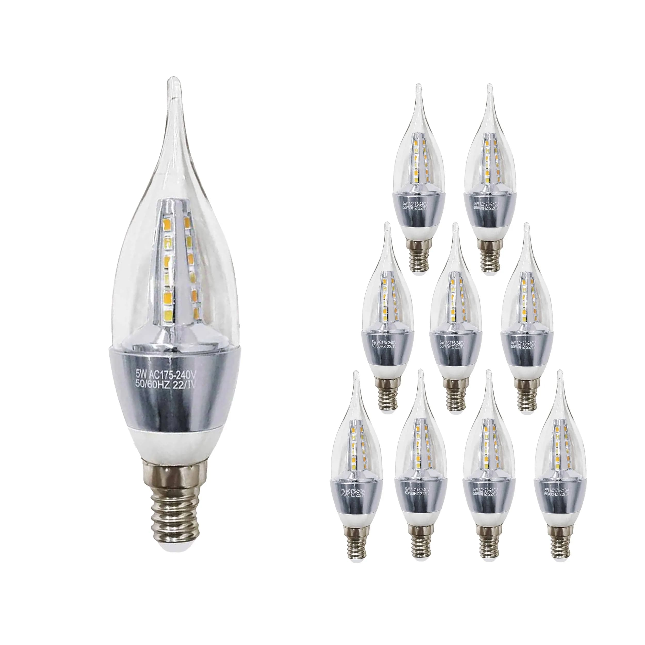 E14 LED Silver 3 färger 5W